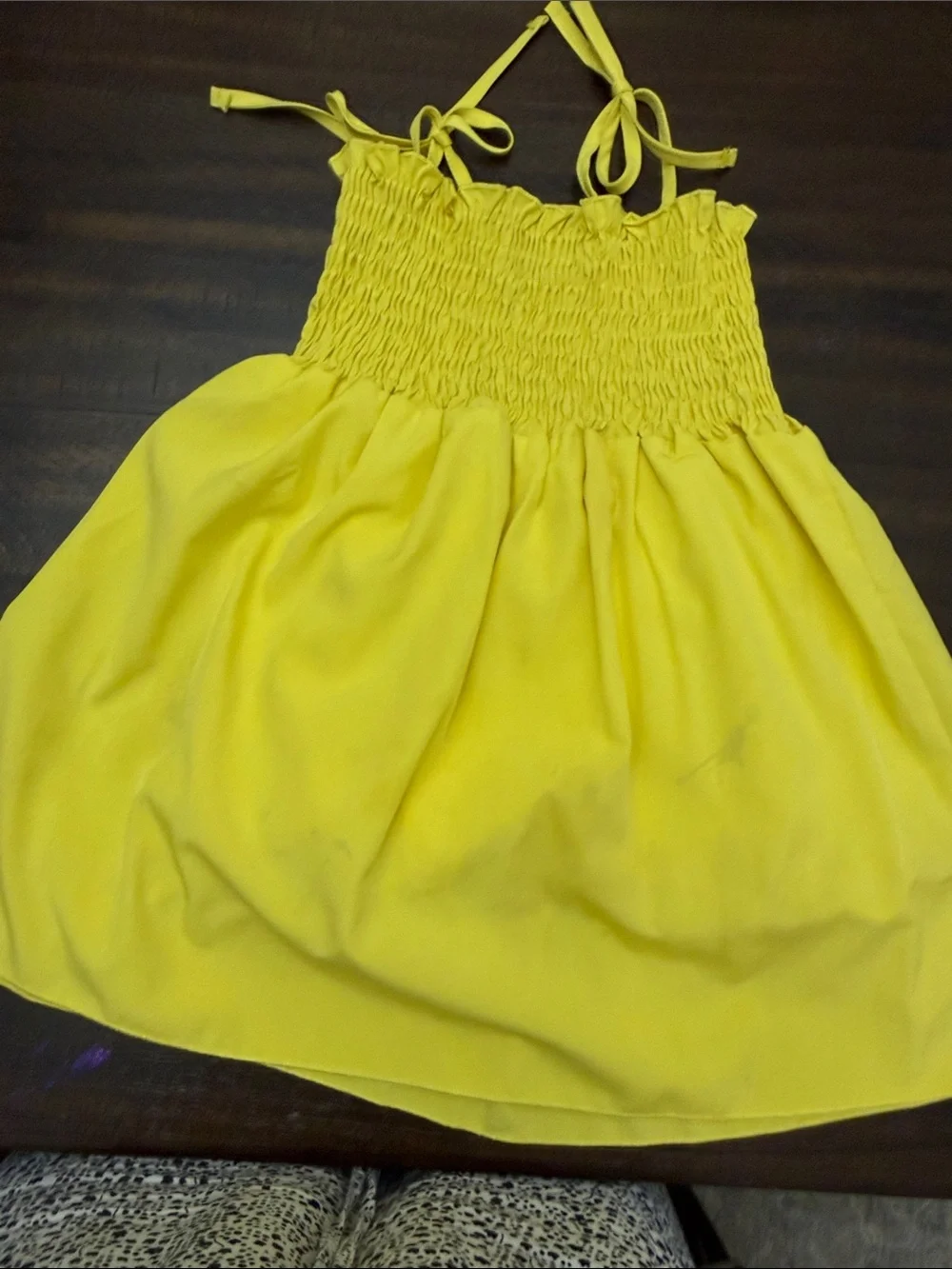Yellow Smocked Sundress Skirt - girls